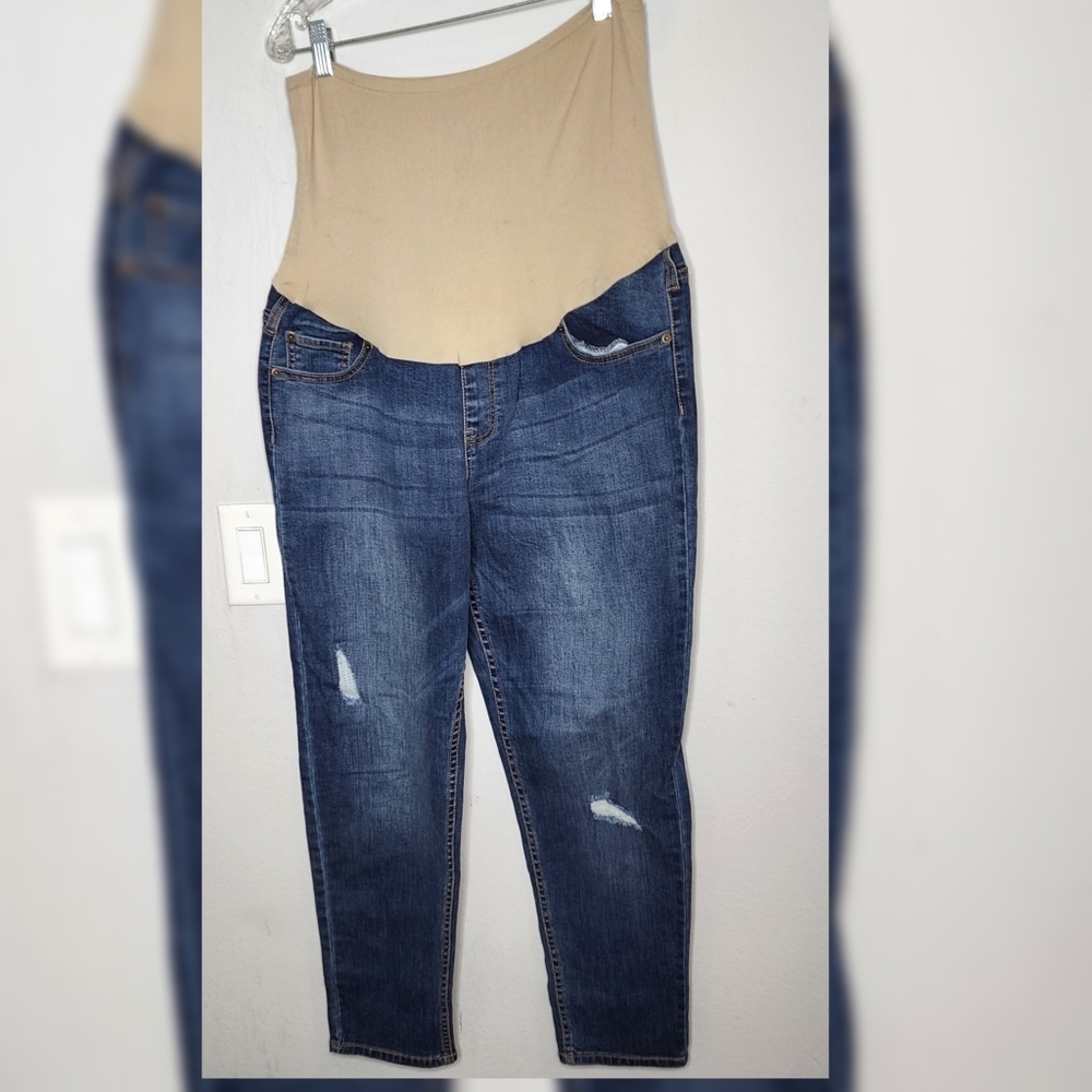 LIZ Lange XL Maternity Jeans Over Belly Band